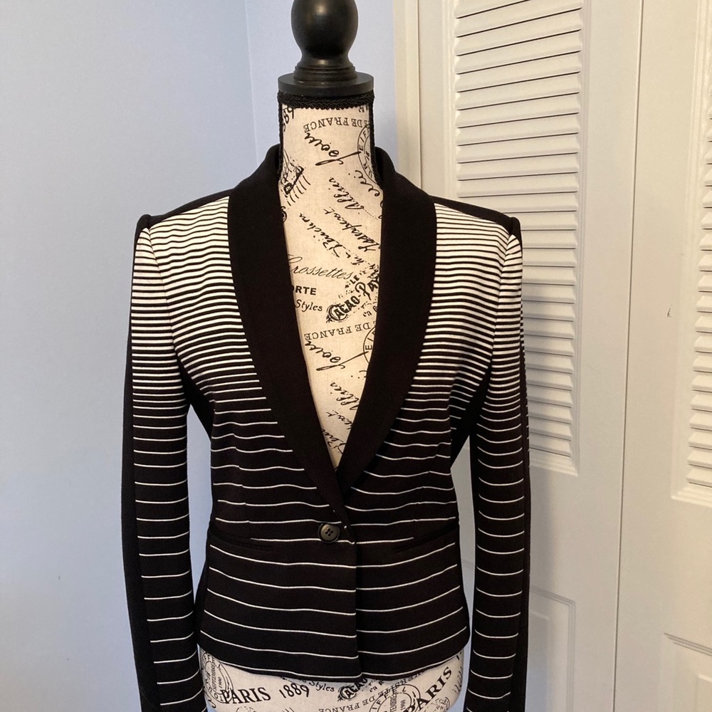 BCBG MaxAzria Striped Knit Jacket